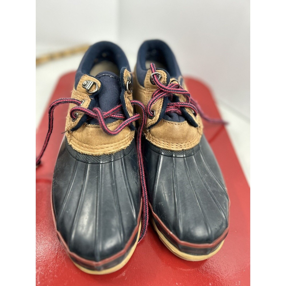 Lands End Leather & Rubber Thinsulate Lace Up Duck Ankle Boots Women's 11